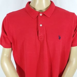 US Polo ASSN Short Sleeve Classic Red Polo Shirt